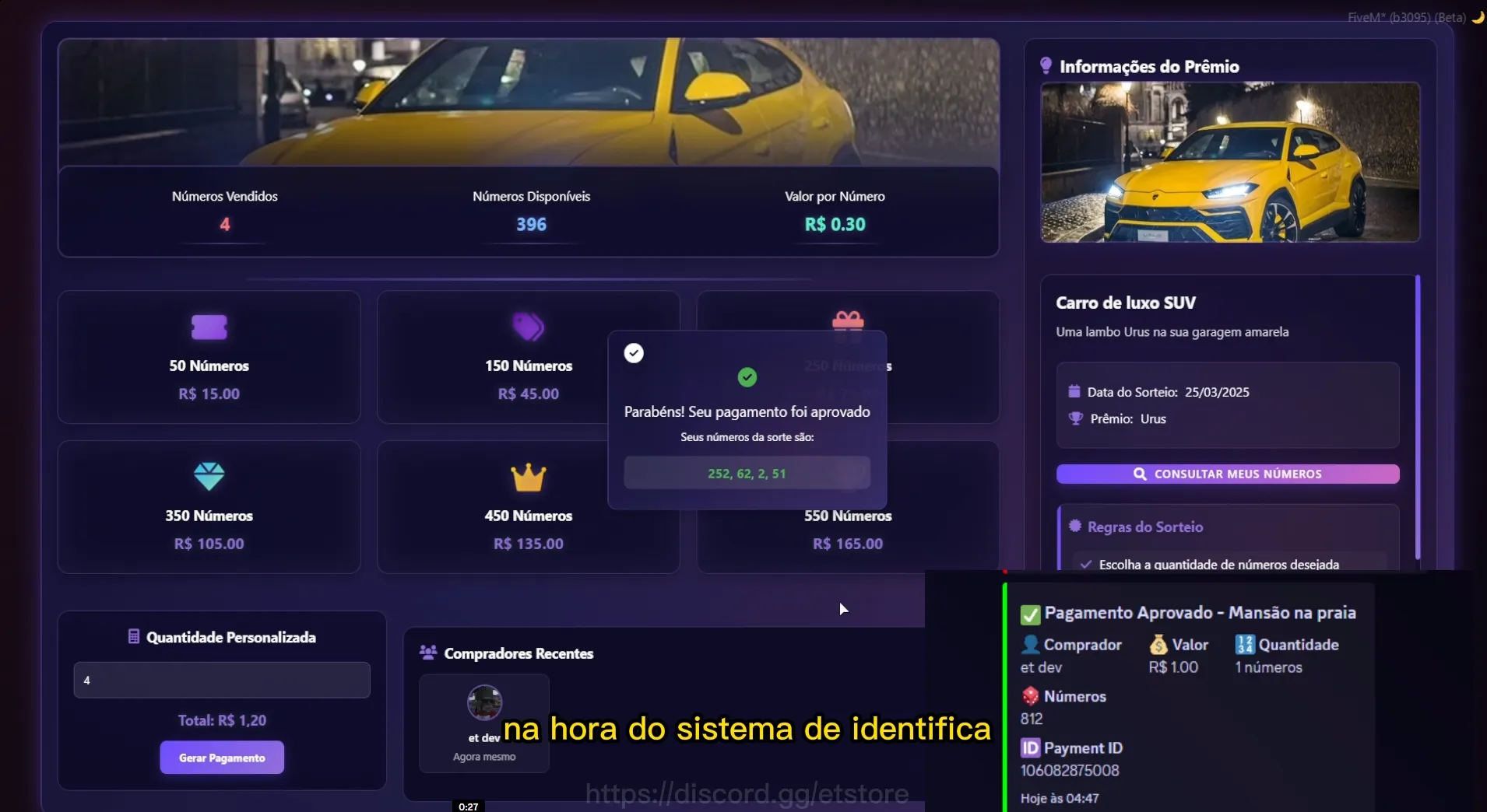 Rifas dentro do jogo 5
